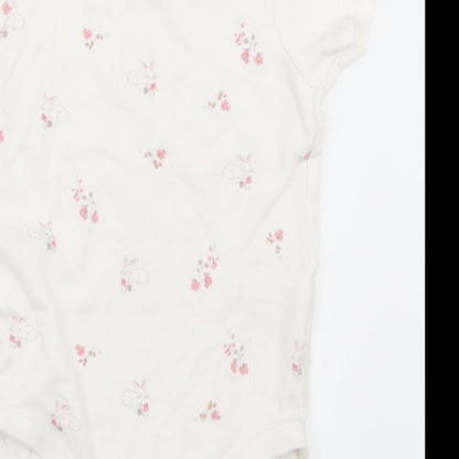 NEXT Girls White Animal Print  Babygrow One-Piece Size 12-18 Months
