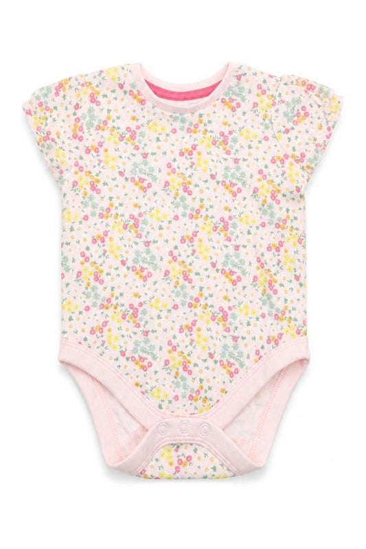 F&F Girls Multicoloured Floral  Babygrow One-Piece Size 3-6 Months