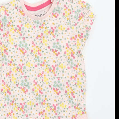 Fred & Flo Girls Multicoloured Floral  Babygrow One-Piece Size 3-6 Months