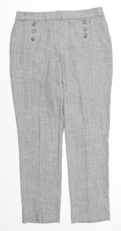 Womens UK Size 33 in Preworn Regular Fit  Grey Trousers