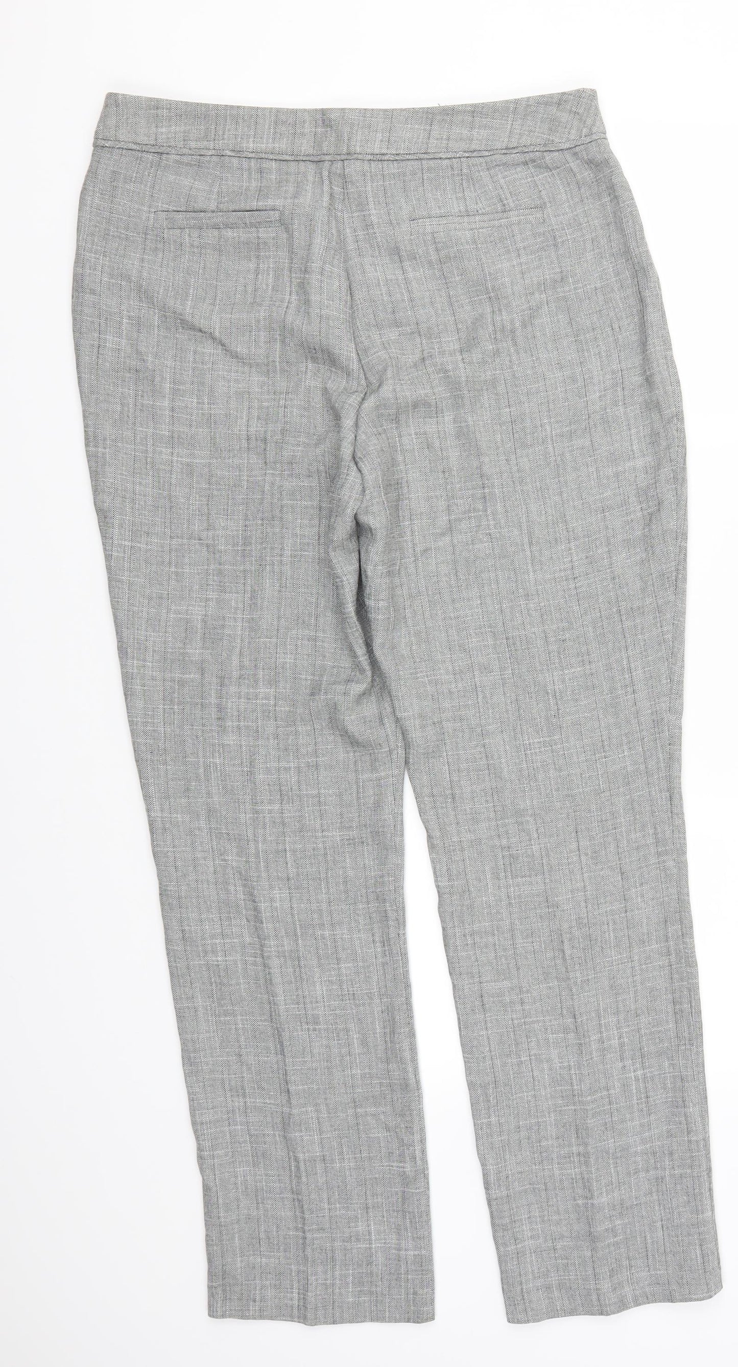 Womens UK Size 33 in Preworn Regular Fit  Grey Trousers