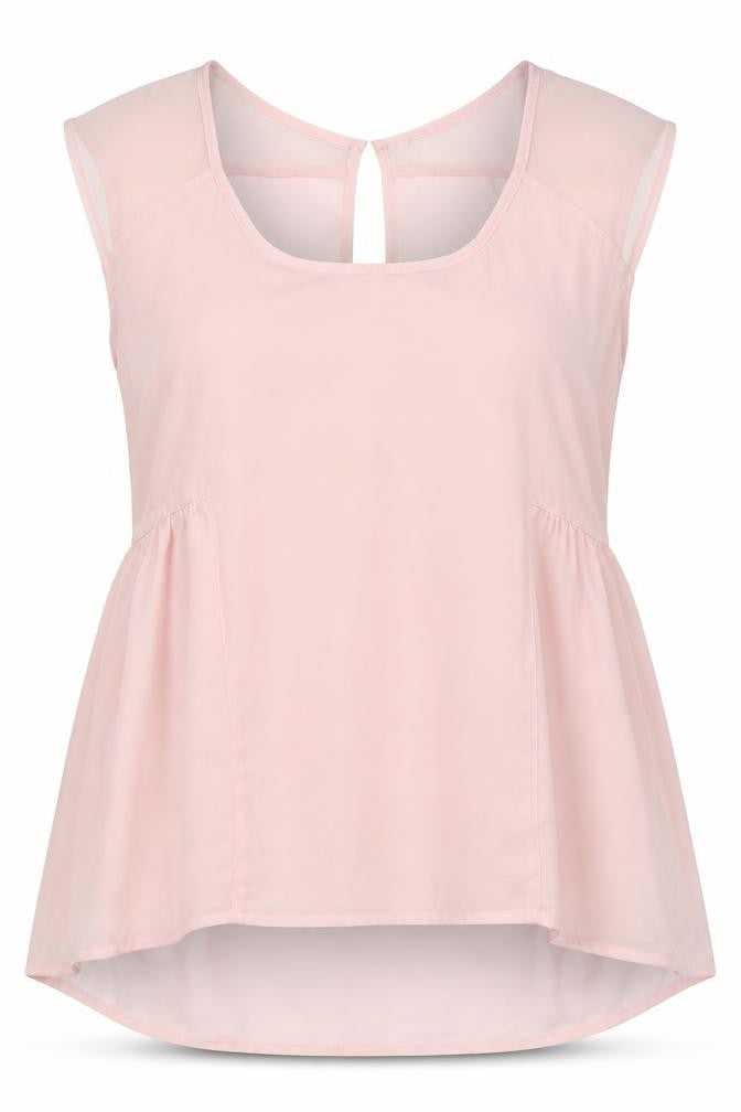 Womens UK Size M Bershka Pink Basic Blouse