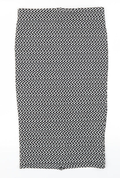 Pull & Bear Womens Grey Geometric  Straight & Pencil Skirt Size L