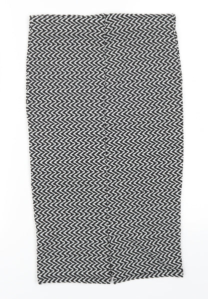 Pull & Bear Womens Grey Geometric  Straight & Pencil Skirt Size L