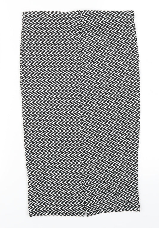 Pull & Bear Womens Grey Geometric  Straight & Pencil Skirt Size L