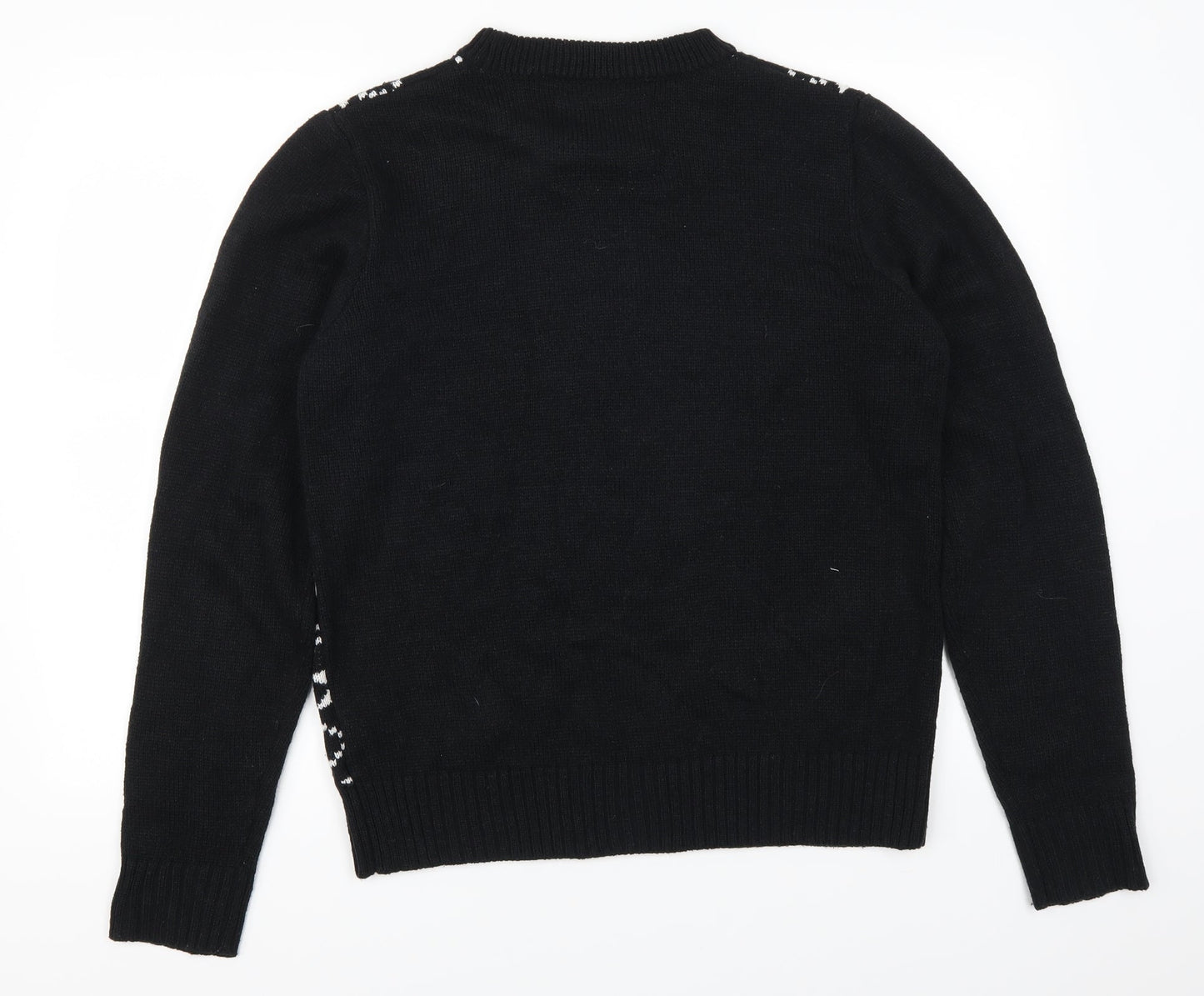 American Stitch Mens Black   Pullover Jumper Size M  - Chillin With My Snowmies