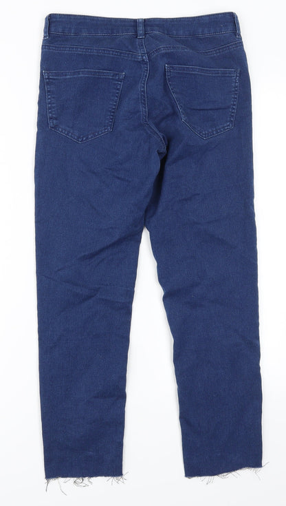 Womens UK Size 10 Warehouse Regular Fit Skinny Blue Jeans