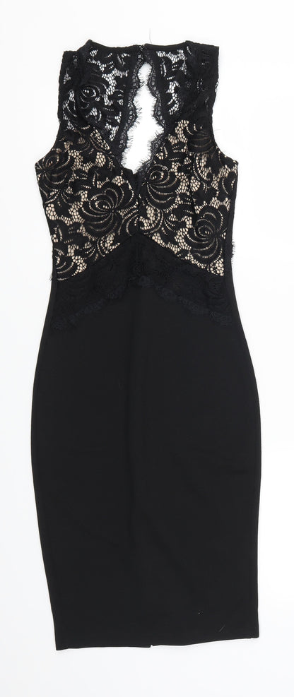 New Look Womens Black  Lace Bodycon  Size 6