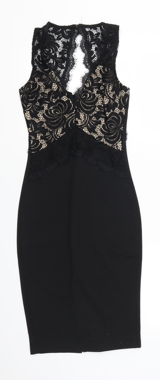 New Look Womens Black  Lace Bodycon  Size 6