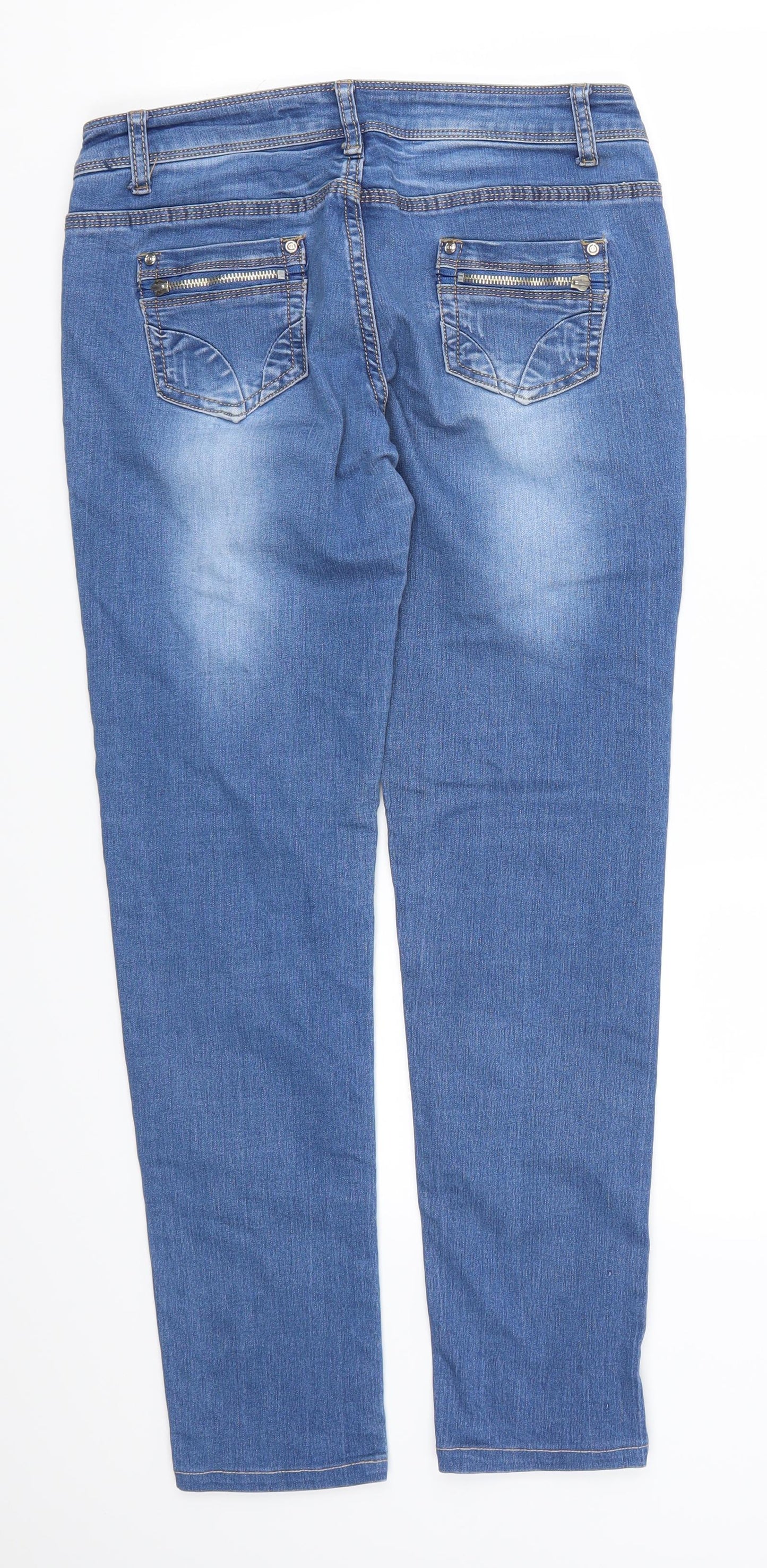 Moon Girl Womens Blue  Denim Straight Jeans Size 28 in L20 in