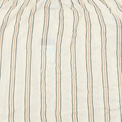 Primark Womens Beige Striped  Basic Blouse Size 10