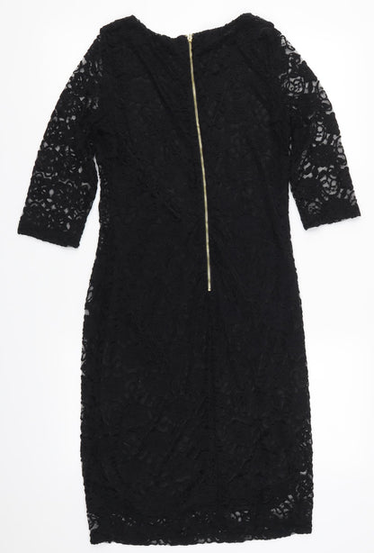 Alice & You Womens Black  Lace Pencil Dress  Size 10
