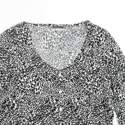 Womens UK Size 8 Beloved White Basic Button-Up