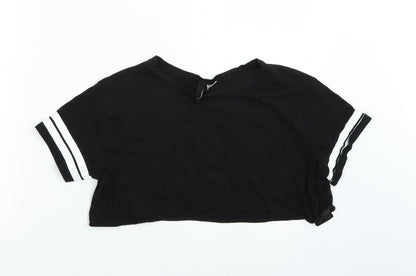 Womens UK Size S H&M Black Basic T-Shirt