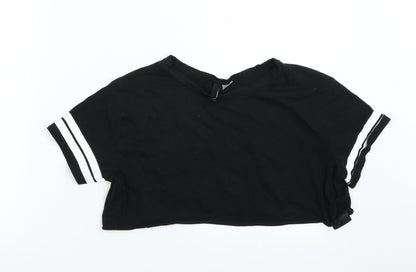 Womens UK Size S H&M Black Basic T-Shirt