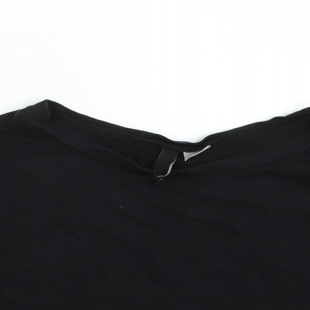 Womens UK Size S H&M Black Basic T-Shirt