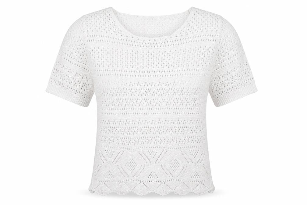 Womens UK Size 8 Avenue White Basic T-Shirt