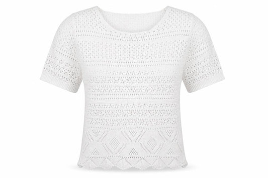 Womens UK Size 8 Avenue White Basic T-Shirt