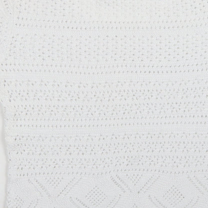 Avenue Womens White   Basic T-Shirt Size 8