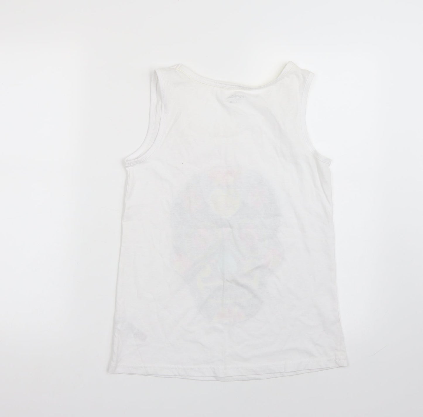 Womens UK Size 8 Pep & co White Basic Tank