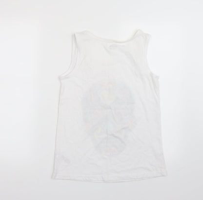 Womens UK Size 8 Pep & co White Basic Tank