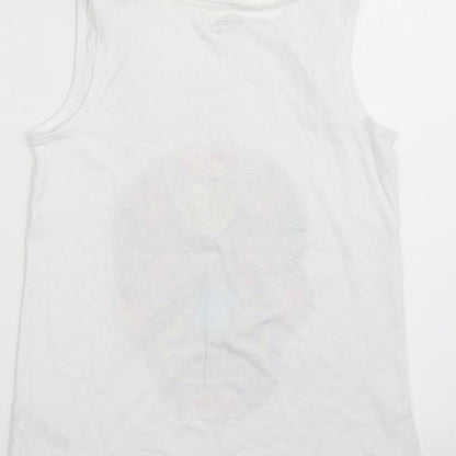 Womens UK Size 8 Pep & co White Basic Tank