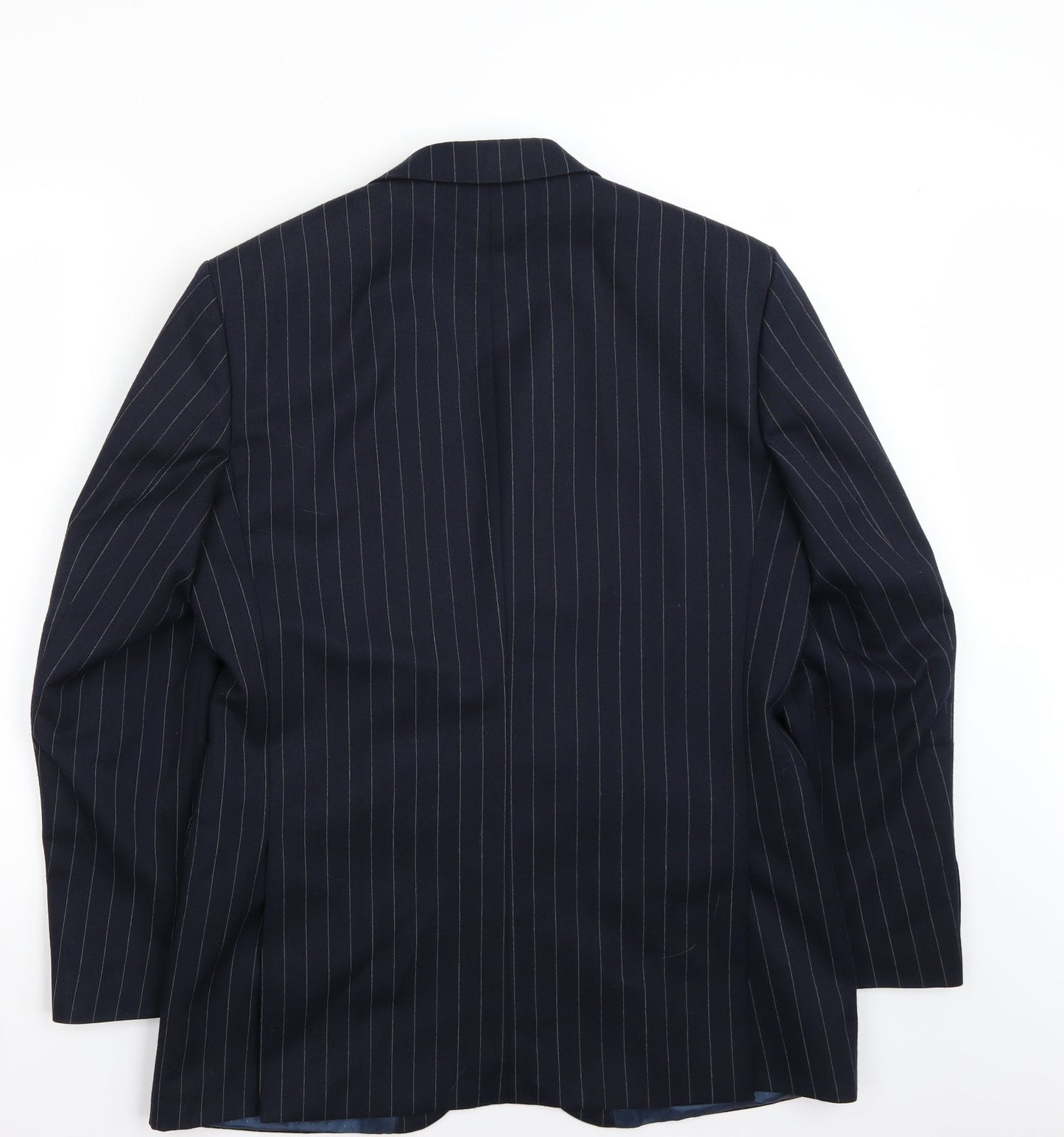 Ashton & gunn Mens Blue Striped  Jacket Suit Jacket Size 40