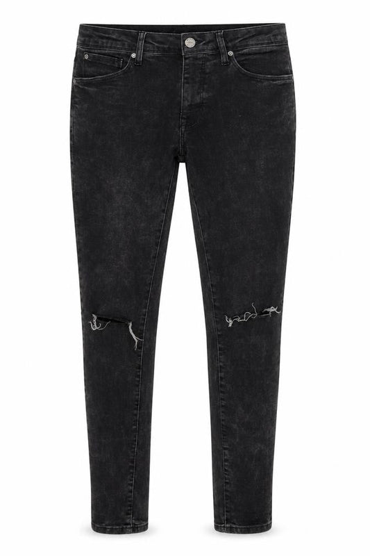 Womens UK Size 30 Bershka Regular Fit Skinny Black Jeans