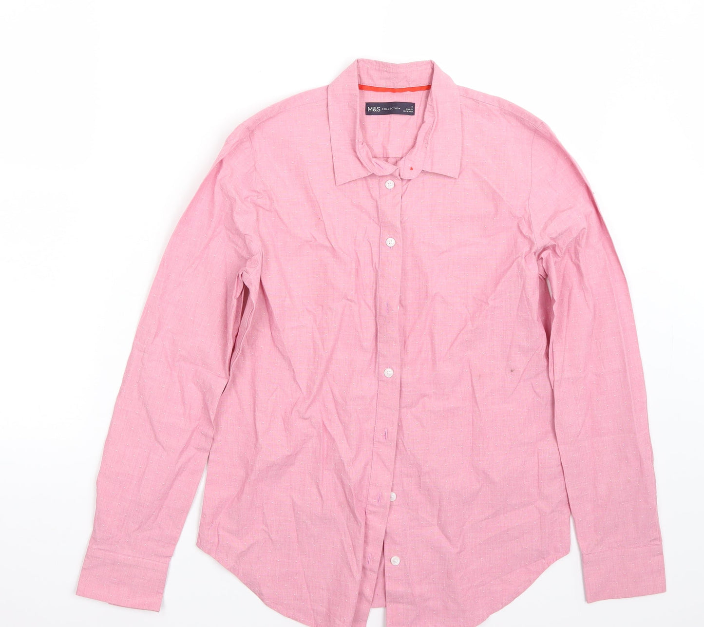 Womens UK Size 6 Marks and Spencer Red Basic Button-Up
