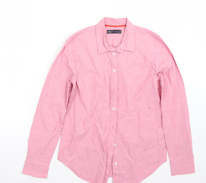 Womens UK Size 6 Marks and Spencer Red Basic Button-Up