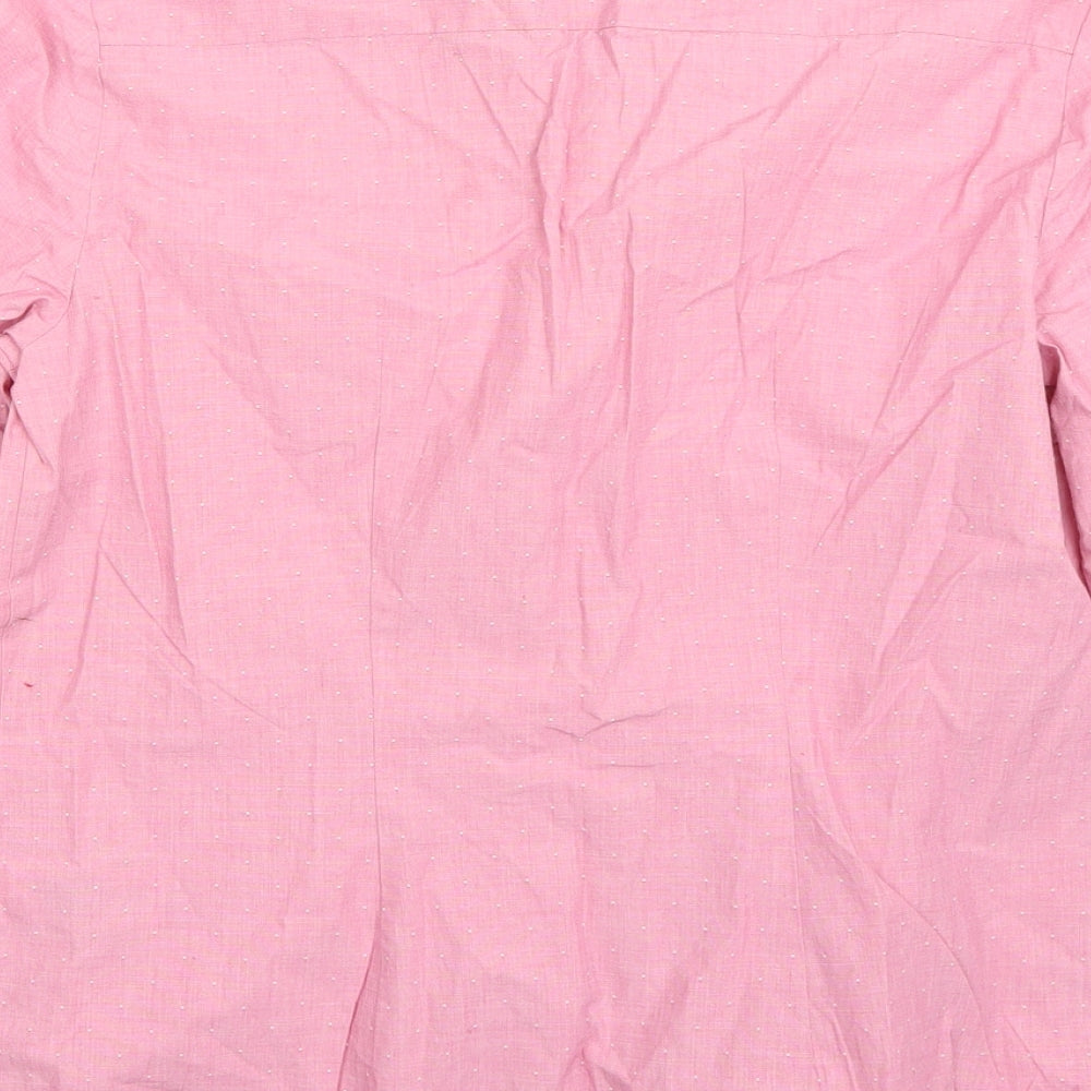 Womens UK Size 6 Marks and Spencer Red Basic Button-Up