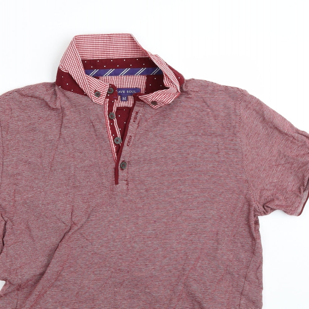 Mens UK Size M Brave Soul Red  T-Shirt