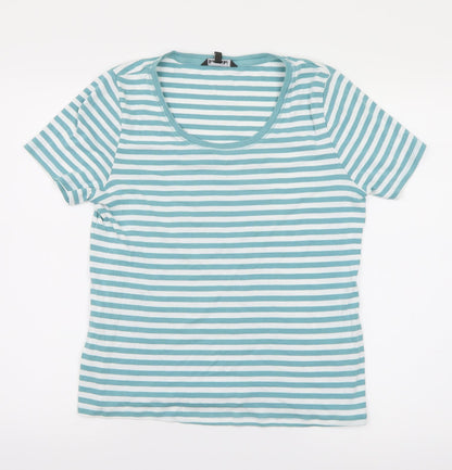 Womens UK Size 14 Bonmarché Green Basic T-Shirt