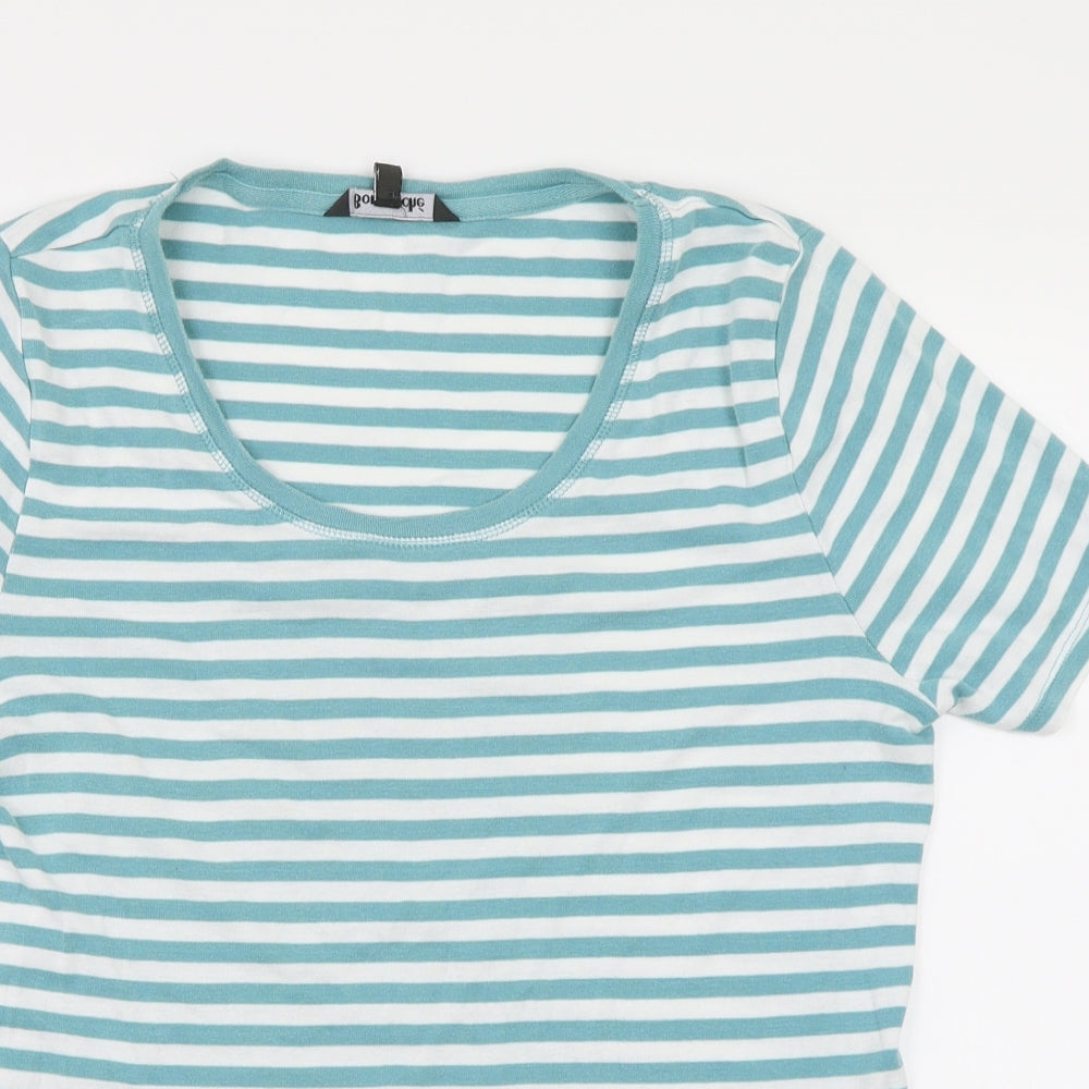 Womens UK Size 14 Bonmarché Green Basic T-Shirt