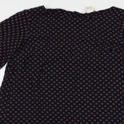 Womens UK Size 6 H&M Blue Basic Blouse