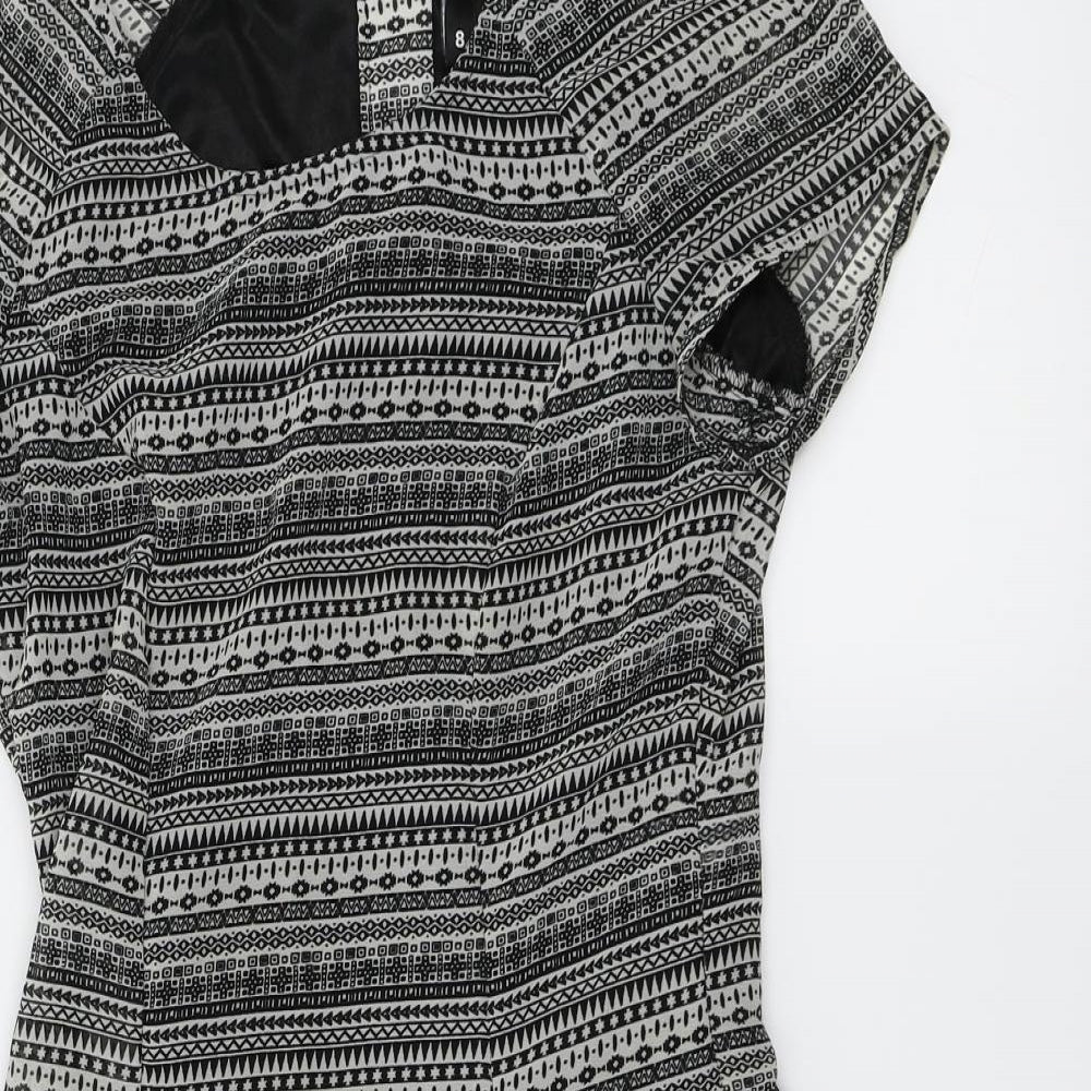 H&M Womens Black   A-Line  Size 8