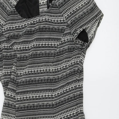 H&M Womens Black   A-Line  Size 8