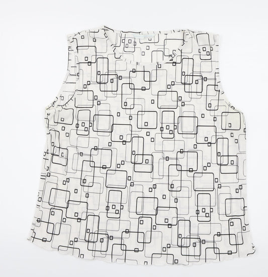 AMARANTO Womens White   Basic Blouse Size 18