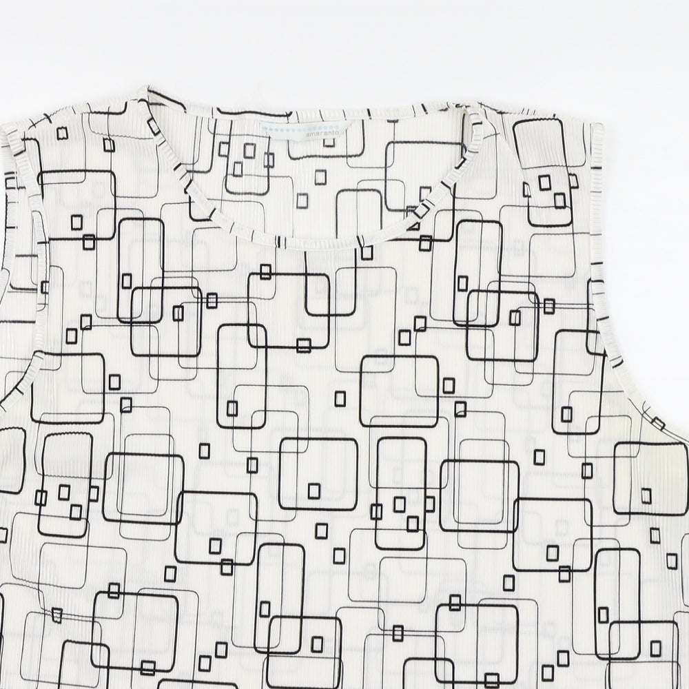 AMARANTO Womens White   Basic Blouse Size 18