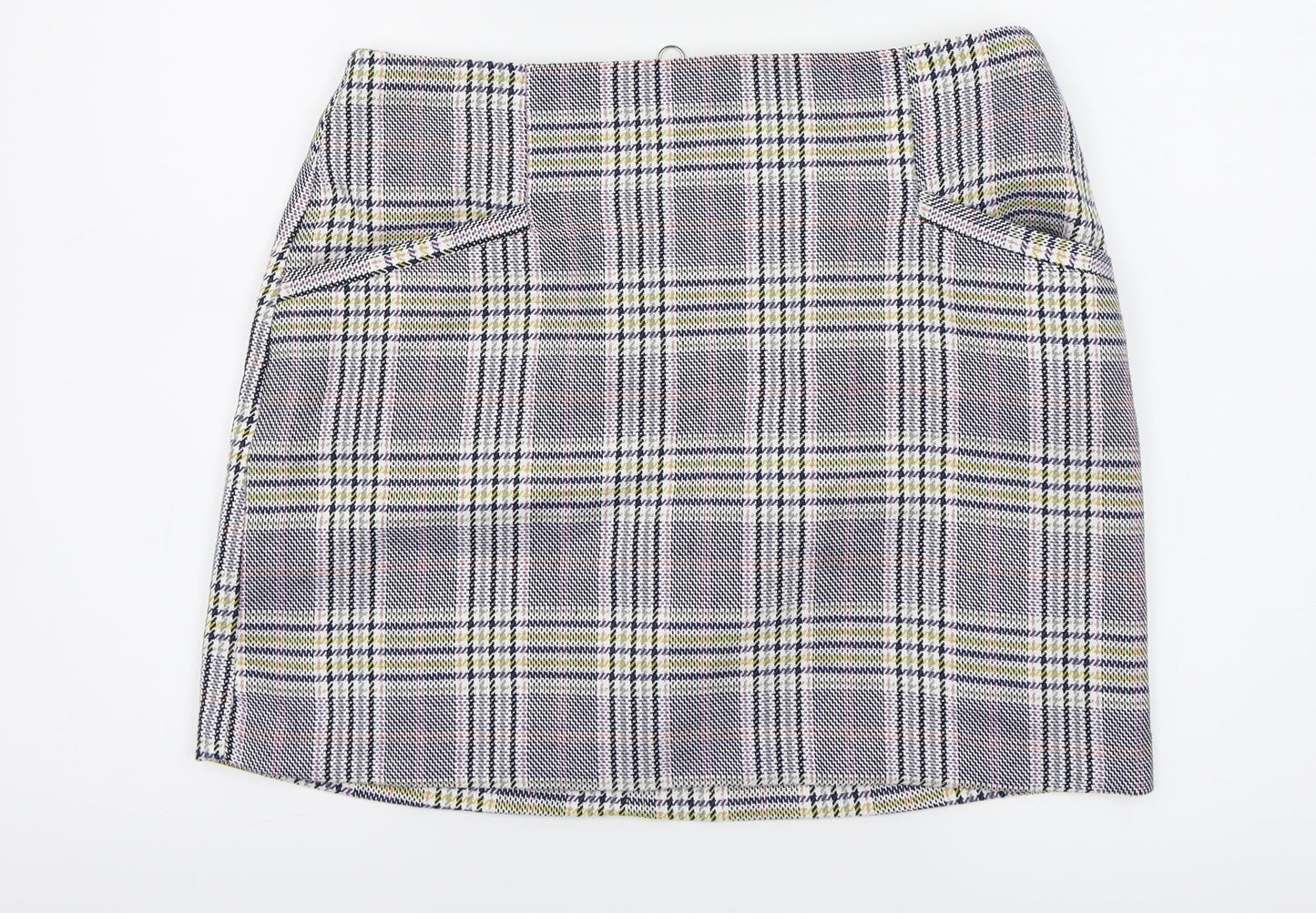 George Womens Blue Check  A-Line Skirt Size 12