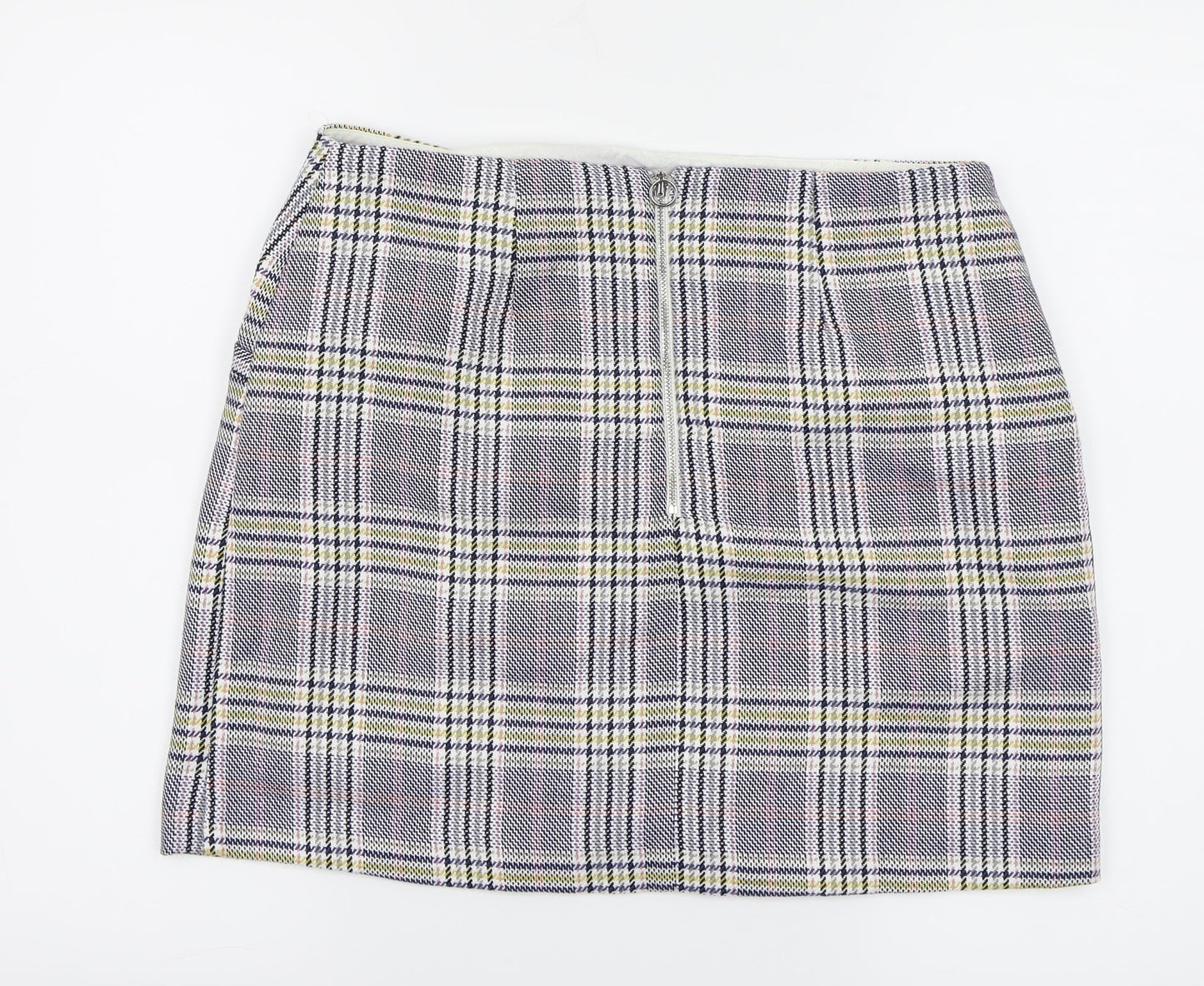 George Womens Blue Check  A-Line Skirt Size 12