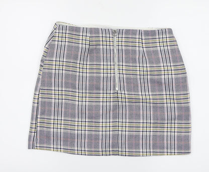 George Womens Blue Check  A-Line Skirt Size 12