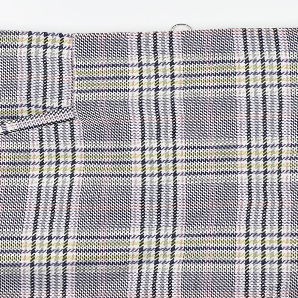 George Womens Blue Check  A-Line Skirt Size 12
