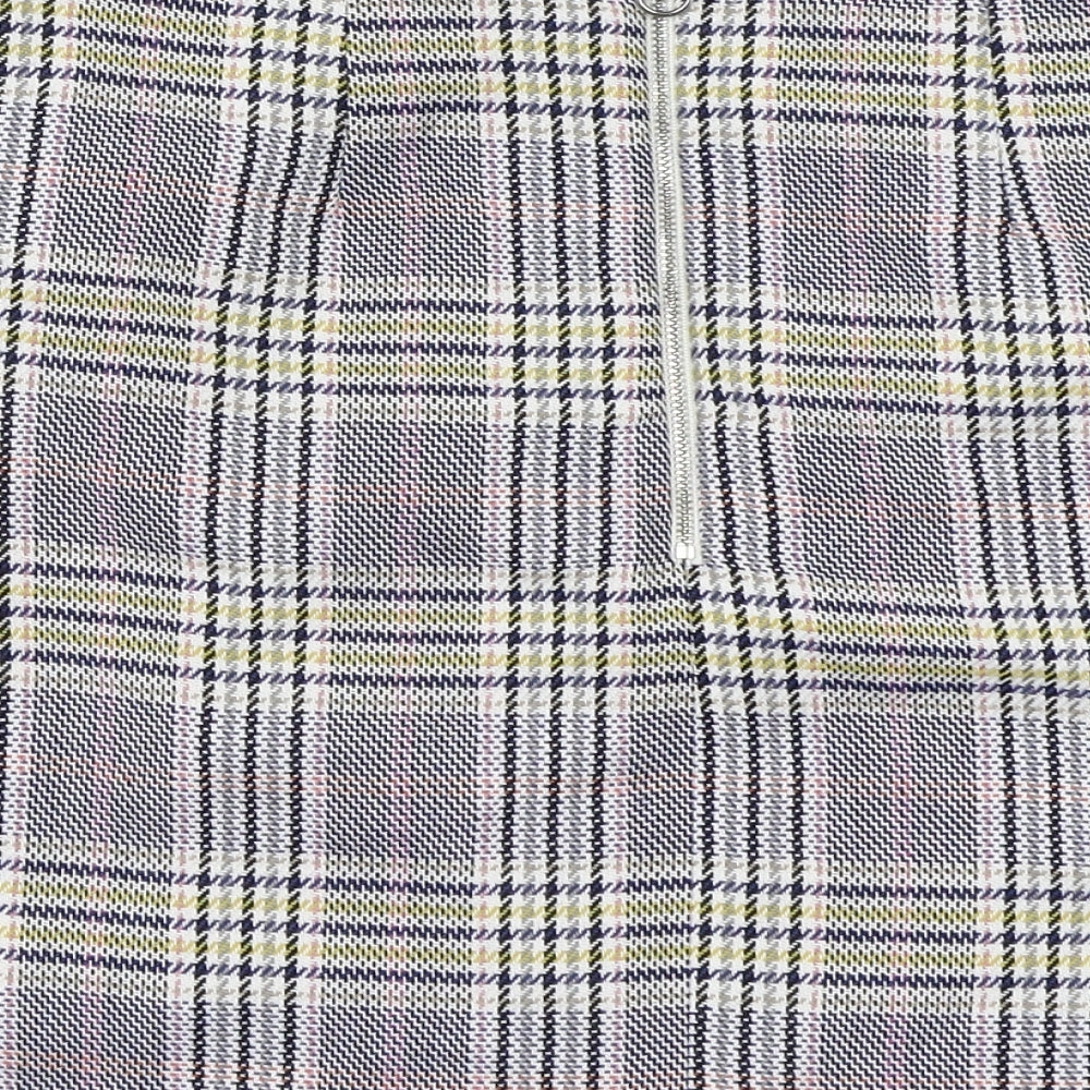 George Womens Blue Check  A-Line Skirt Size 12