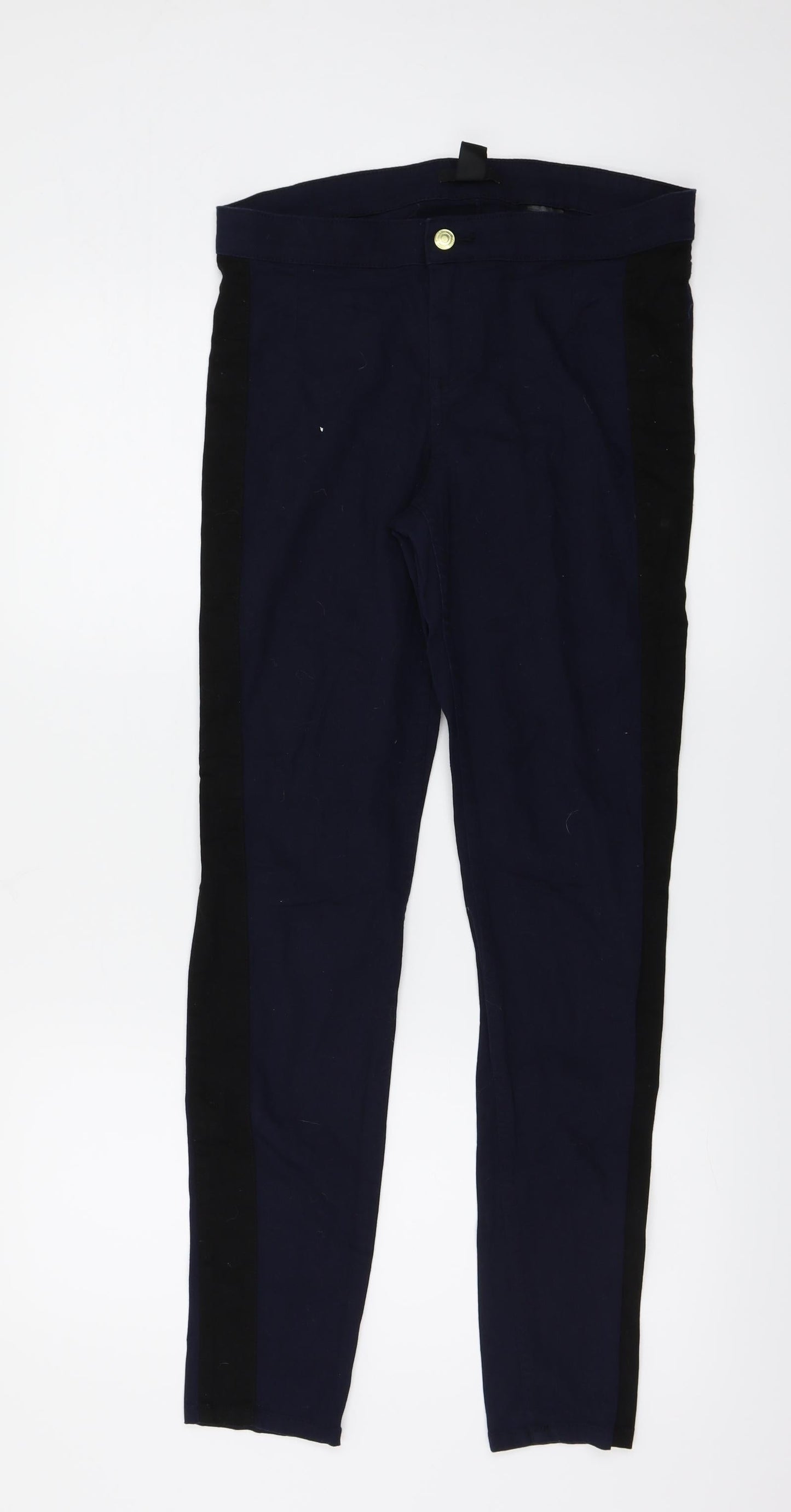 Womens UK Size 10 H&M Regular Fit  Blue Trousers