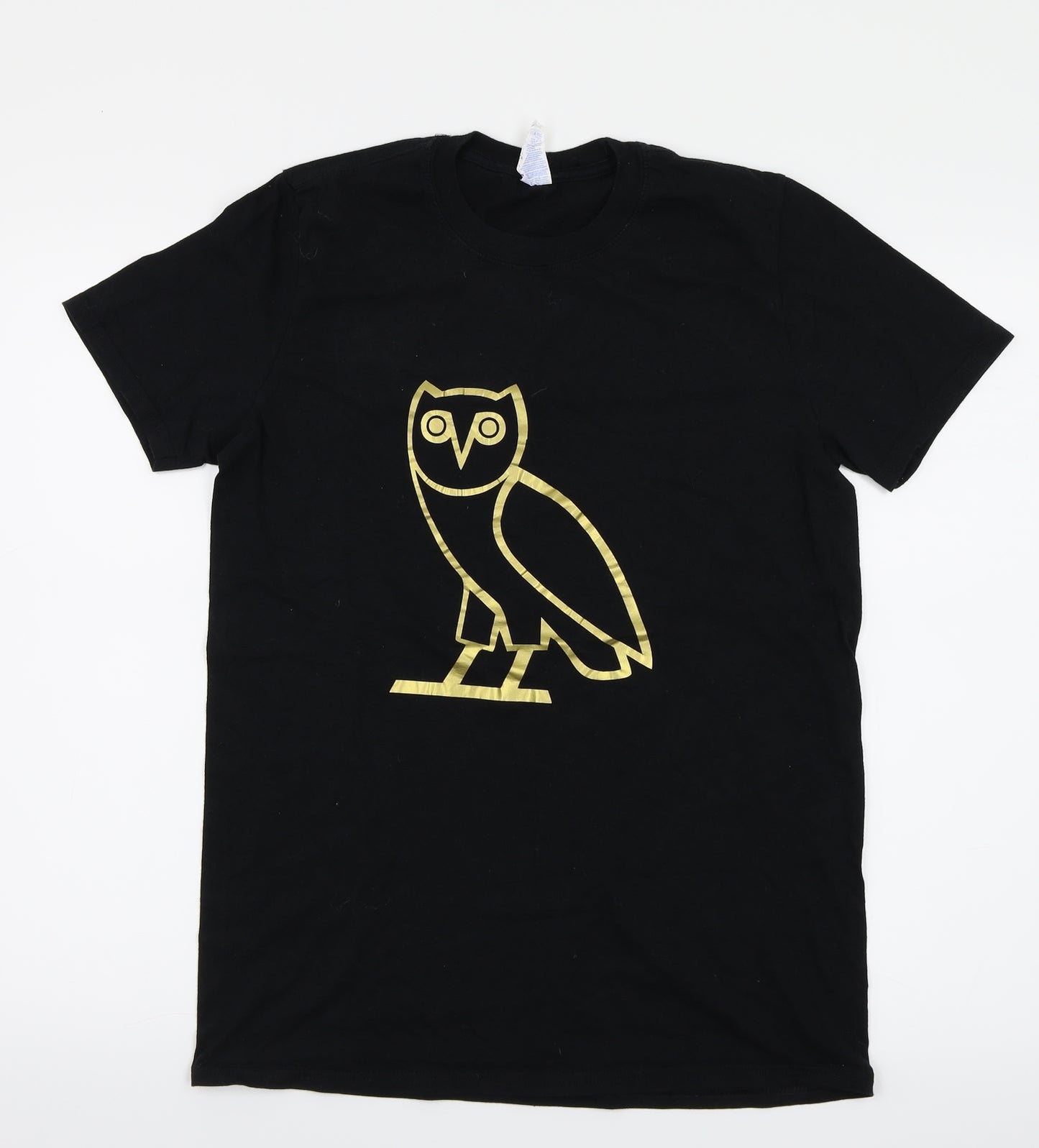 Womens UK Size M Gildan Black Basic T-Shirt