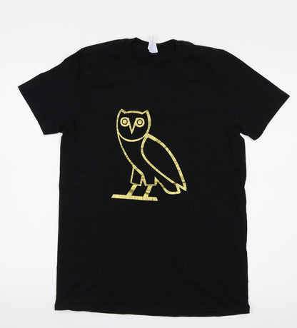 Womens UK Size M Gildan Black Basic T-Shirt