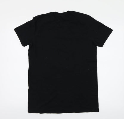 Womens UK Size M Gildan Black Basic T-Shirt
