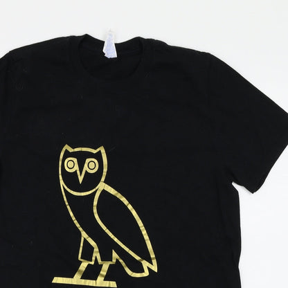 Womens UK Size M Gildan Black Basic T-Shirt