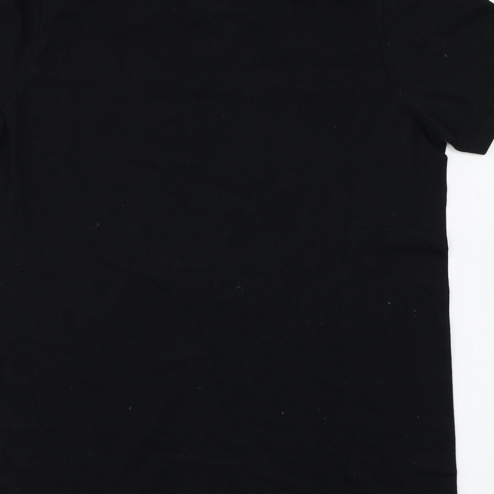 Womens UK Size M Gildan Black Basic T-Shirt